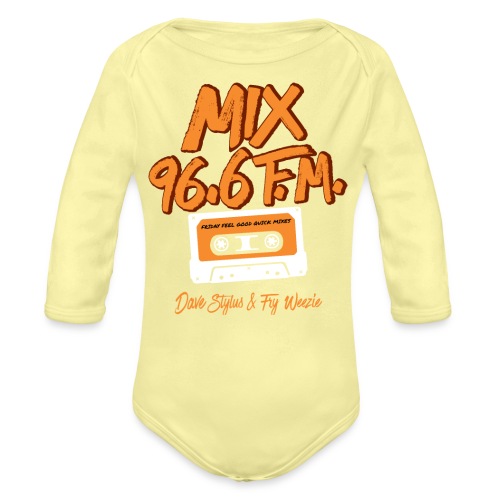 MIX 96.6 F.M. CASSETTE TAPE - Organic Long Sleeve Baby Bodysuit