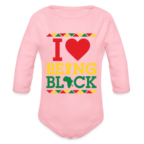 I LOVE BEING BLACK - Organic Long Sleeve Baby Bodysuit