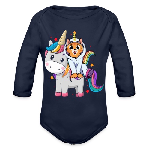 Unicorn& Friend - Organic Long Sleeve Baby Bodysuit