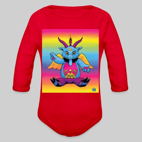 Rainbow Baphomet - Organic Long Sleeve Baby Bodysuit