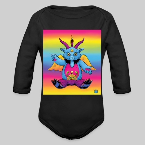 Rainbow Baphomet - Organic Long Sleeve Baby Bodysuit