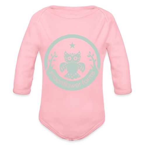 Moonflower Logo - Organic Long Sleeve Baby Bodysuit
