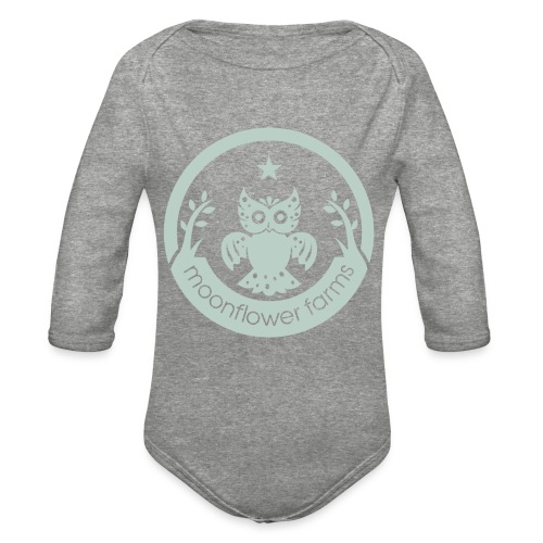 Moonflower Logo - Organic Long Sleeve Baby Bodysuit
