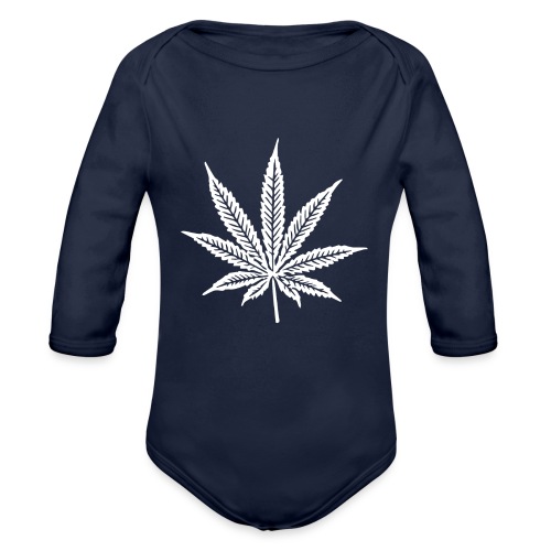 Cannabis Leaf - Organic Long Sleeve Baby Bodysuit