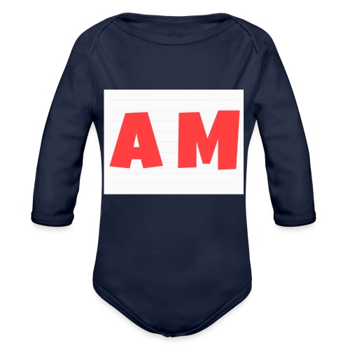 Am logo - Organic Long Sleeve Baby Bodysuit