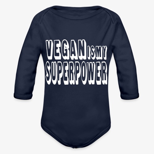 VeganIsMySuperpower - Organic Long Sleeve Baby Bodysuit