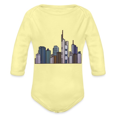 Frankfurt skyline - Organic Long Sleeve Baby Bodysuit