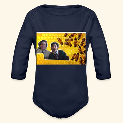 bees are cool - Organic Long Sleeve Baby Bodysuit