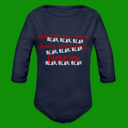 Blah Blah Valentine - Organic Long Sleeve Baby Bodysuit