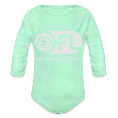 Observations from Life Logo with Web Address - Organic Long Sleeve Baby Bodysuit