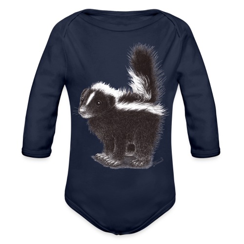 Cool cute funny Skunk - Organic Long Sleeve Baby Bodysuit