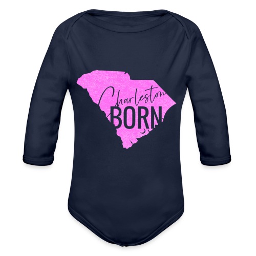 CharlestonBorn Pink - Organic Long Sleeve Baby Bodysuit