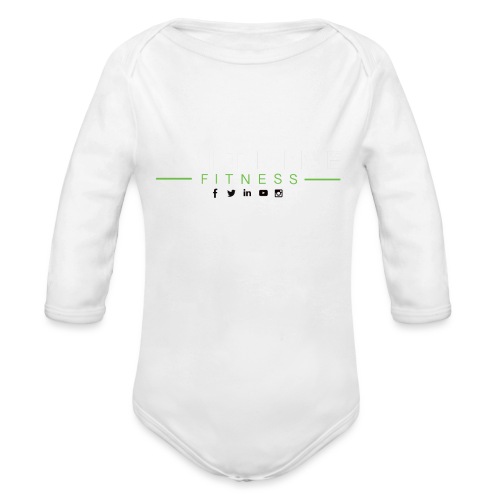 hlfsocialwht - Organic Long Sleeve Baby Bodysuit