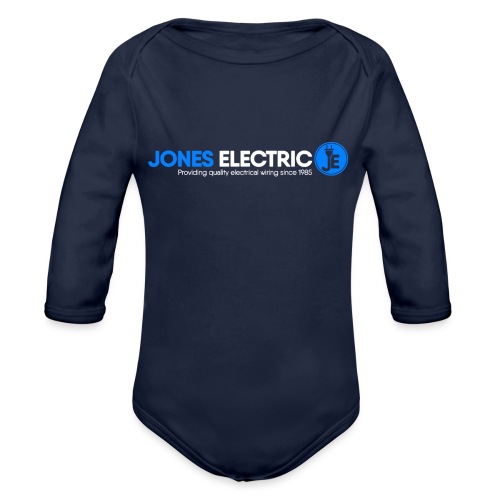 Jones Electric Logo VectorW - Organic Long Sleeve Baby Bodysuit