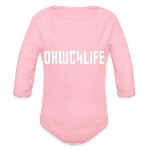OHWC4LIFE text WH-NO-BG - Organic Long Sleeve Baby Bodysuit