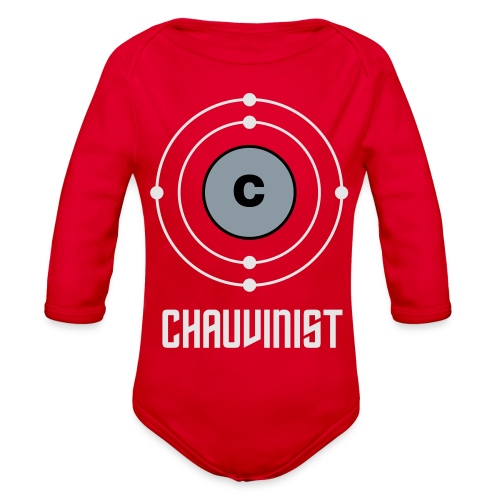 Carbon Chauvinist Electron - Organic Long Sleeve Baby Bodysuit