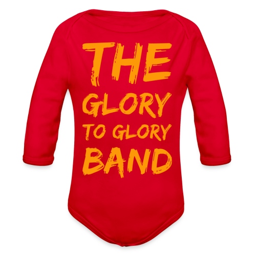 The Glory to Glory Band Logo Gold - Organic Long Sleeve Baby Bodysuit