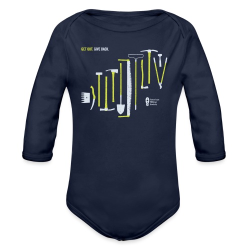Get Out. Give Back. Trail Tool Arrangement - Organic Long Sleeve Baby Bodysuit