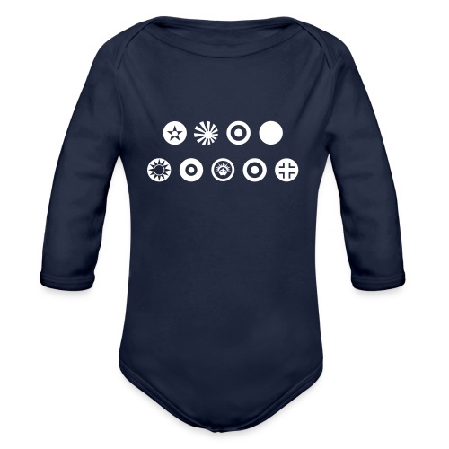 Axis & Allies Country Symbols - One Color - Organic Long Sleeve Baby Bodysuit