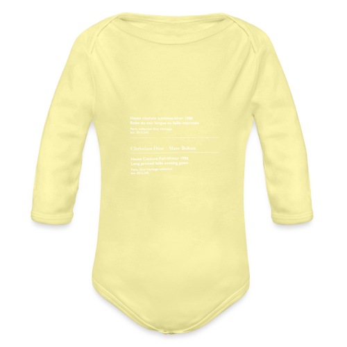 2 - Organic Long Sleeve Baby Bodysuit