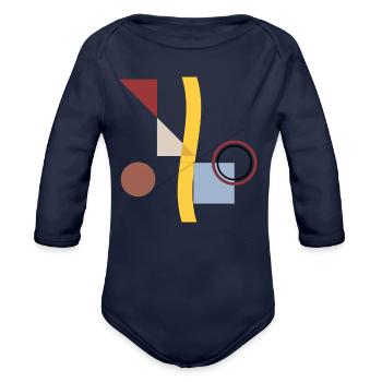 Artist - Organic Long Sleeve Baby Bodysuit - dark navy - Front
