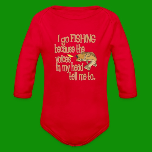 Fishing Voices - Organic Long Sleeve Baby Bodysuit