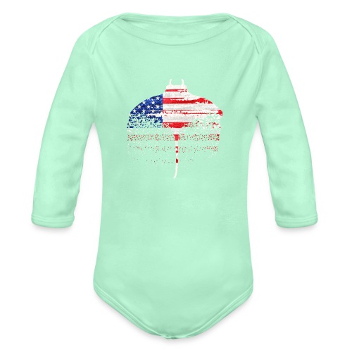 South Carolina Independence Stingray, Dark - Organic Long Sleeve Baby Bodysuit