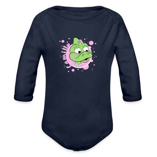 Camille spreadshirt design 01 png - Organic Long Sleeve Baby Bodysuit