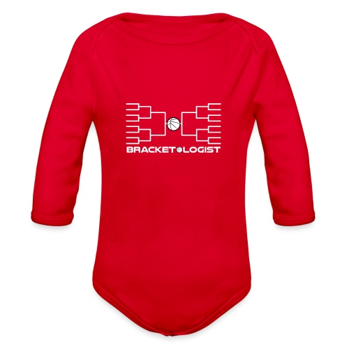 Bracketologist basketball - Organic Long Sleeve Baby Bodysuit