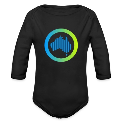 Gradient Symbol Only - Organic Long Sleeve Baby Bodysuit