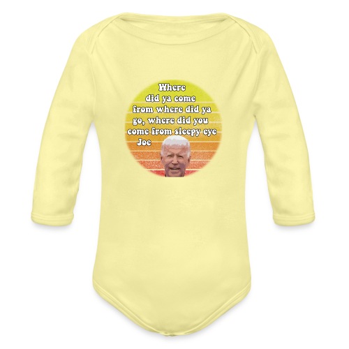 Sleepy Eye Joe - Organic Long Sleeve Baby Bodysuit