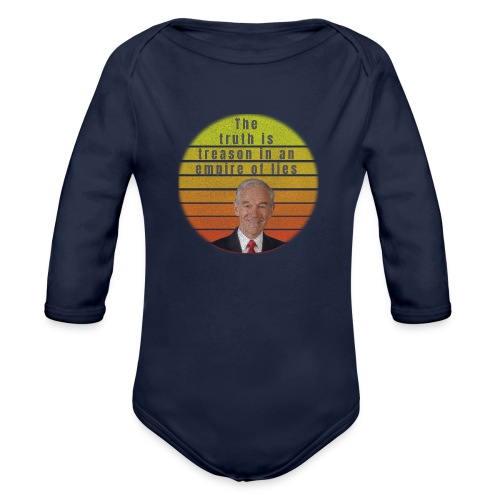 The Truth is Treason in an empire of lies - Organic Long Sleeve Baby Bodysuit