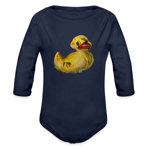 Duck tear transparent - Organic Long Sleeve Baby Bodysuit