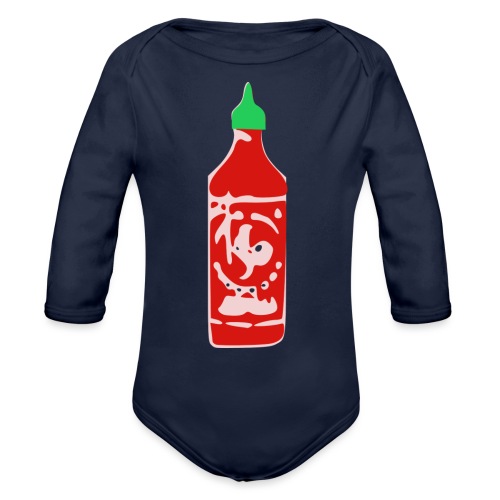 Hot Sauce Bottle - Organic Long Sleeve Baby Bodysuit