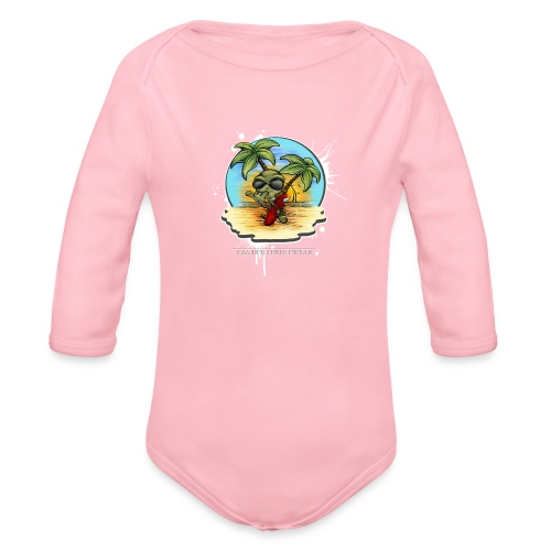 let's have a safe surf home - Organic Long Sleeve Baby Bodysuit