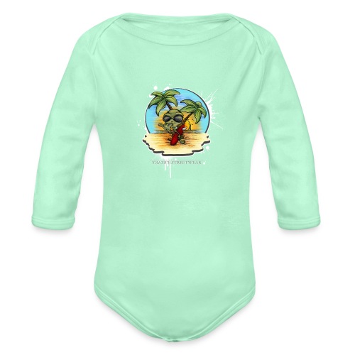 let's have a safe surf home - Organic Long Sleeve Baby Bodysuit
