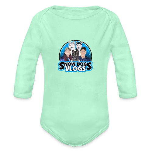 Snow Dogs Vlogs Family Logo - Organic Long Sleeve Baby Bodysuit