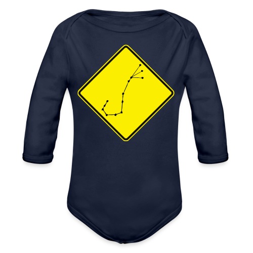 Australian Road Sign Star Constellation Scorpio - Organic Long Sleeve Baby Bodysuit