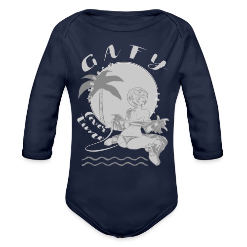 grey anheru - Organic Long Sleeve Baby Bodysuit