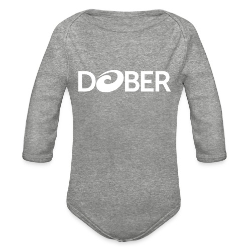 Dober White Logo - Organic Long Sleeve Baby Bodysuit