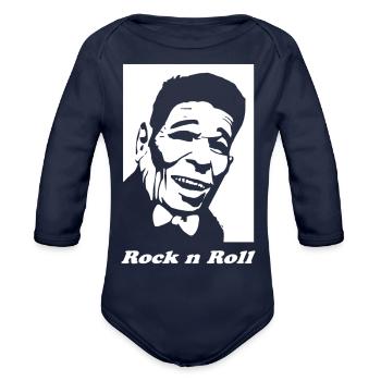 point break - Organic Long Sleeve Baby Bodysuit - dark navy - Front