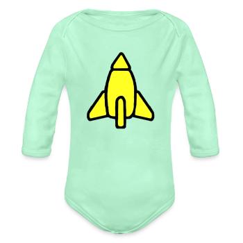 T-shirt de puissance de fusée - Cache-couche à manches longues bio - vert clair menthe - Devant