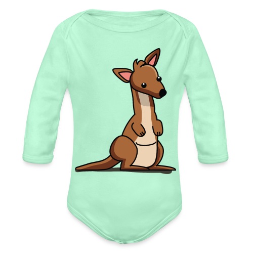 Kylie the Kangaroo - Organic Long Sleeve Baby Bodysuit