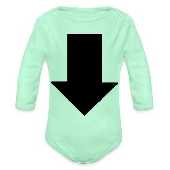 Arrow - Organic Long Sleeve Baby Bodysuit - light mint - Front