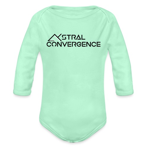 Astral Convergence Lettering - Organic Long Sleeve Baby Bodysuit