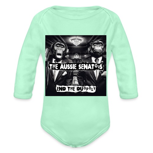 END THE DUOPOLY - Organic Long Sleeve Baby Bodysuit