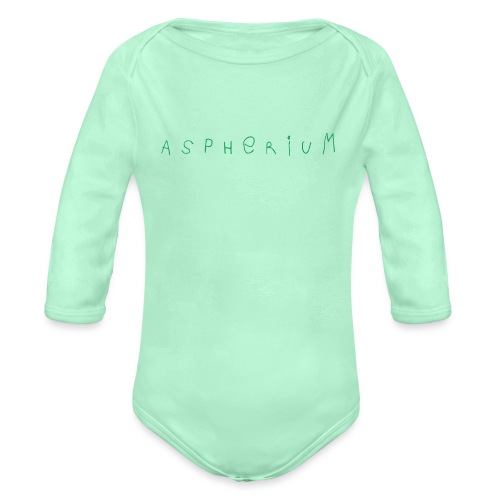 Kid's Aspherium logo (Green) - Organic Long Sleeve Baby Bodysuit
