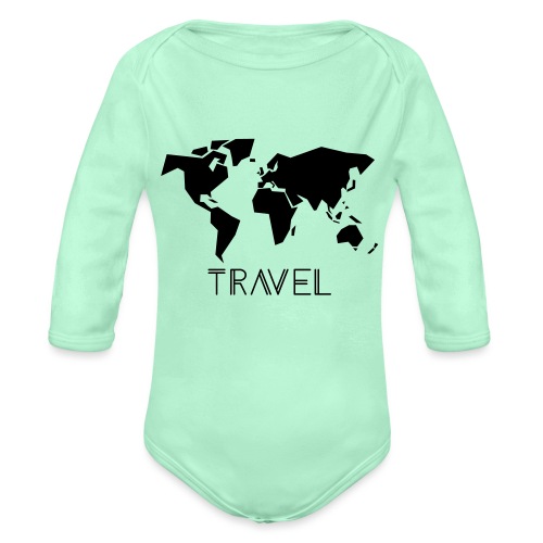travel - Organic Long Sleeve Baby Bodysuit