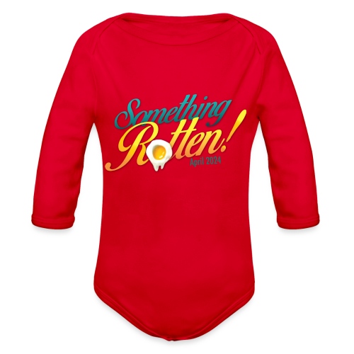 Something Rotten Colour just date - Organic Long Sleeve Baby Bodysuit