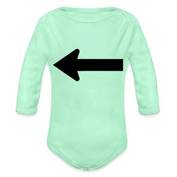 arrow - Organic Long Sleeve Baby Bodysuit - light mint - Front